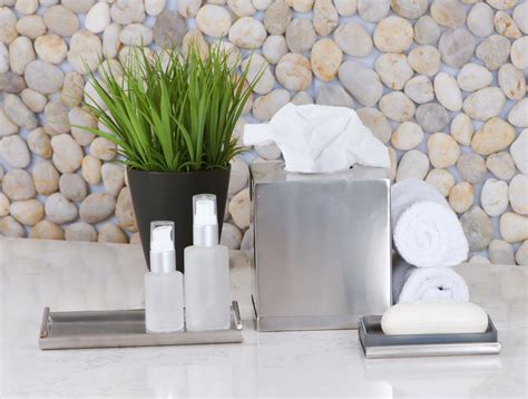 brushed metal bathroom box|Brushed Boutique Stainless Steel Tissue Box .